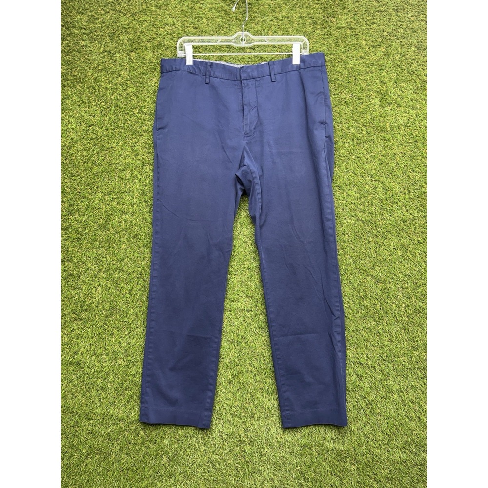 Bonobos Chino Pants Mens 35x30 Slim Fit Dress Trouser Casual Preppy Stretch Blue